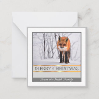 Pequeña Tarjeta de Felicitaciones de la Familia del Zorro