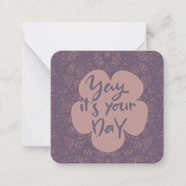 Pequeña Tarjeta de Feliz Cumpleaños (Anverso)