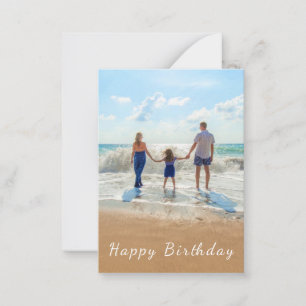Pequeña Tarjeta de Feliz Cumpleaños con Foto y Texto Perso