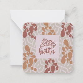 Pequeña Tarjeta de Feliz Cumpleaños Hermano