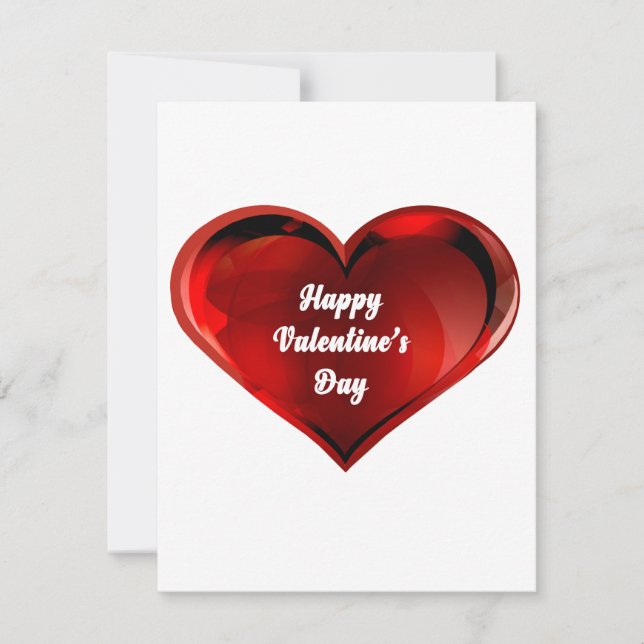 Pequeña Tarjeta de Feliz Día de San Valentín (Anverso)