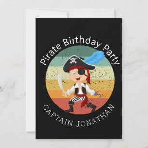 Pequeña Tarjeta de fiesta de niño pirata