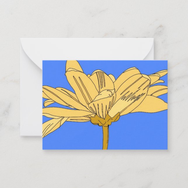 Pequeña Tarjeta de flor amarilla (Anverso)