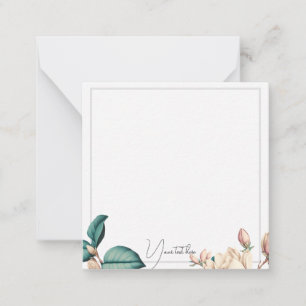 Pequeña tarjeta de flor elegante y delicada de magnolia
