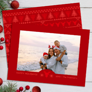 Pequeña Tarjeta de foto de navidad para sudadero nórdico r