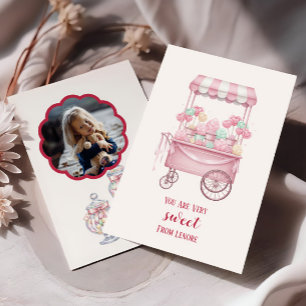 Pequeña Tarjeta de Foto de San Valentín para Niños con Tem
