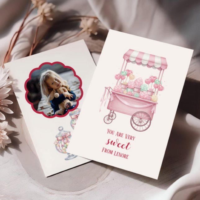 Pequeña Tarjeta de foto de San Valentín para niños con tem (Subido por el creador)