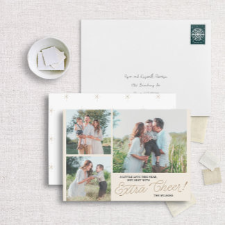 Pequeña tarjeta de foto para festividad extra tard