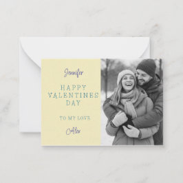 Pequeña Tarjeta de Foto Personalizada de San Valentín