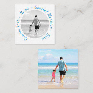 Pequeña Tarjeta de Foto Personalizada de Tu Papá con Texto