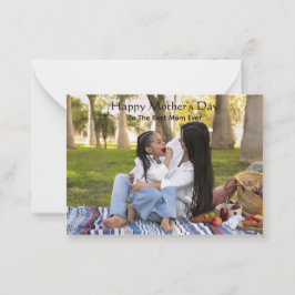 Pequeña Tarjeta de Foto Personalizada Día de la Madre para