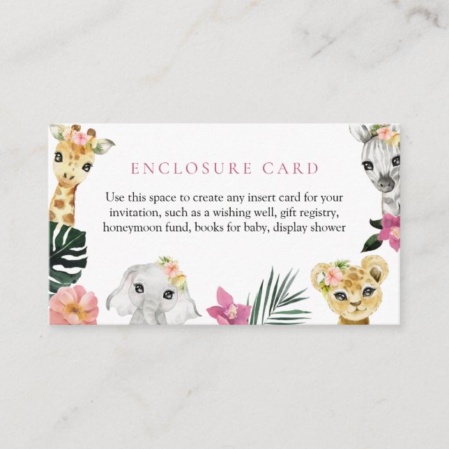 Pequeña tarjeta de gabinete Baby Shower Wild One J (Anverso)