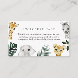 Pequeña tarjeta de gabinete Baby Shower Wild One J