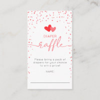 Pequeña tarjeta de gabinete de pañal de novia Raff