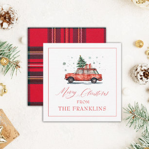 Pequeña Tarjeta de gabinete de regalo de árbol de Navidad