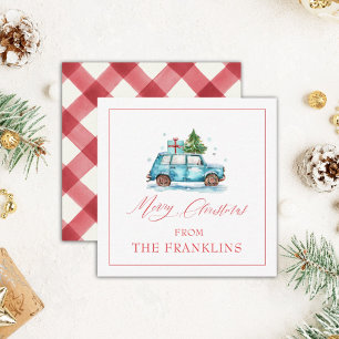 Pequeña Tarjeta de gabinete de regalo de árbol de Navidad