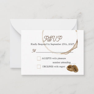 Pequeña Tarjeta de gabinete para amantes del café