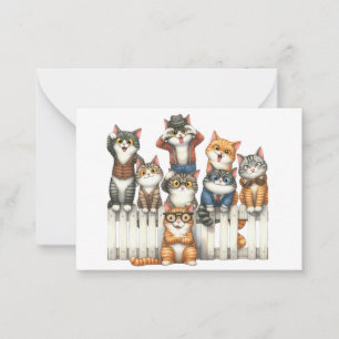 Pequeña Tarjeta de Gato Adorable