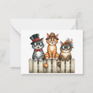 Pequeña Tarjeta de gato de corte