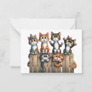 Pequeña Tarjeta de gato de corte