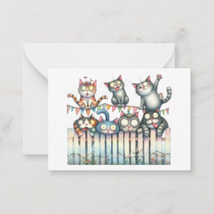 Pequeña Tarjeta de gato de corte