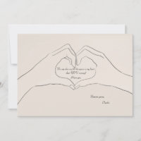 Tarjeta de gesto del corazón de mano