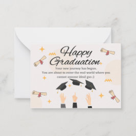 Pequeña Tarjeta de graduación para graduado en Ingeniería 