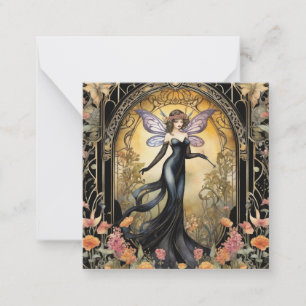 Pequeña Tarjeta de hadas gótica Art Deco