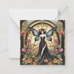 Pequeña Tarjeta de hadas gótica Art Deco