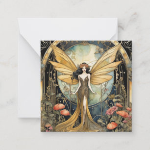 Pequeña Tarjeta de hadas gótica Art Deco