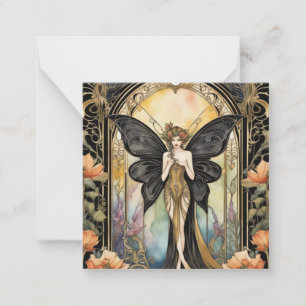 Pequeña Tarjeta de hadas gótica Art Deco