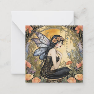 Pequeña Tarjeta de hadas gótica Art Deco