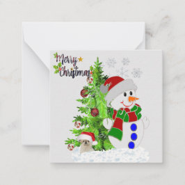 Pequeña Tarjeta de hombre de nieve