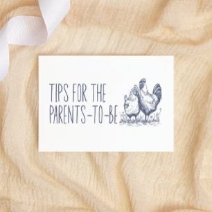 Pequeña Tarjeta de inclusión para baby shower Vintage Coun