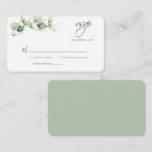 Pequeña Tarjeta de inscripción Eucalyptus Greenery Wedding