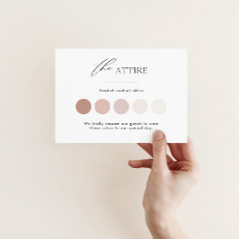 Pequeña Tarjeta de inserción de atuendo de Boda minimalist