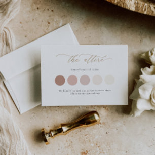 Pequeña Tarjeta de inserción de atuendo de Boda minimalist