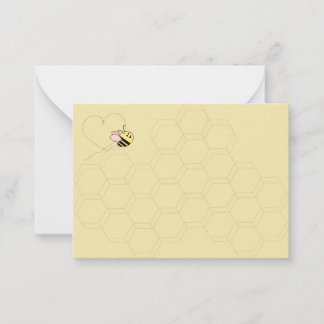 Pequeña Tarjeta de Inserción de la Niña Abeja Bebé