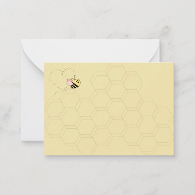 Pequeña Tarjeta de Inserción de la Niña Abeja Bebé (Anverso)