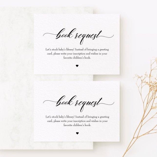 Pequeña Tarjeta de inserción de libro clásico elegante par (Subido por el creador)