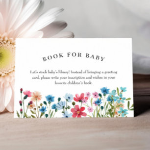 Pequeña Tarjeta de inserción de libro de flores silvestres