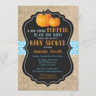 Pequeña tarjeta de invitación de calabaza Baby Sho
