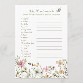 Pequeña tarjeta de juego de Word Scramble para beb