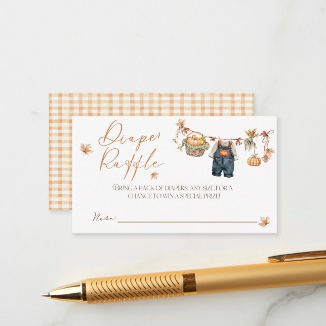 Pequeña tarjeta de juego Rústica de la Calabaza (Anverso/Reverso In Situ)