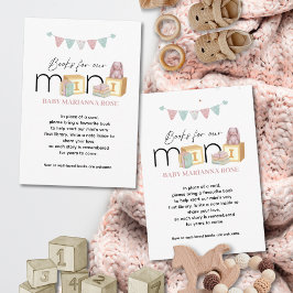 Pequeña Tarjeta de libros mini rosa para bebé