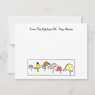 Pequeña Tarjeta de llamada de cocina editable para aliment