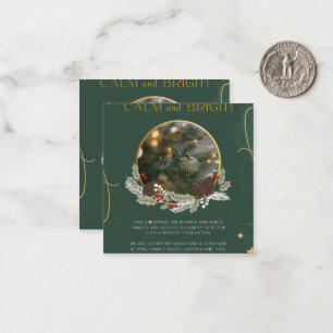Pequeña Tarjeta de Navidad de Almeja y Verde Brillante