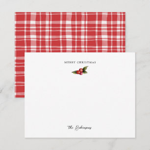 Pequeña Tarjeta de Navidad de Bayas Rojas