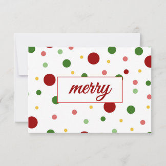 Pequeña Tarjeta de Navidad de lunares alegre