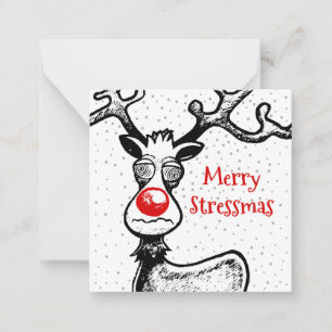Pequeña Tarjeta de Navidad de Rudolph Alegre